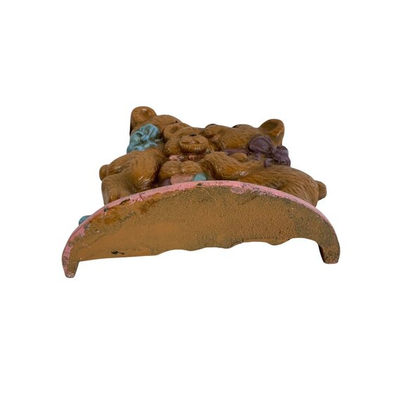 Vintage Cast Iron Bear Family Doorstop Figurine - Picture 6 of 6